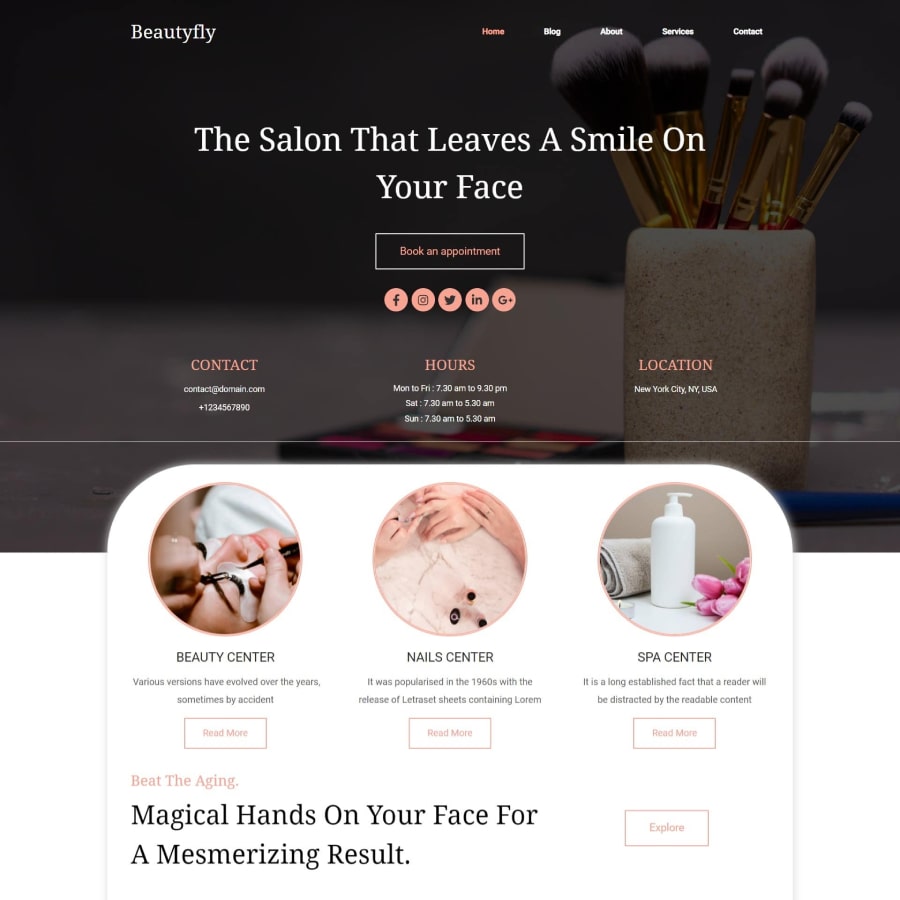 FREE Website Builder Theme Beautyfly
