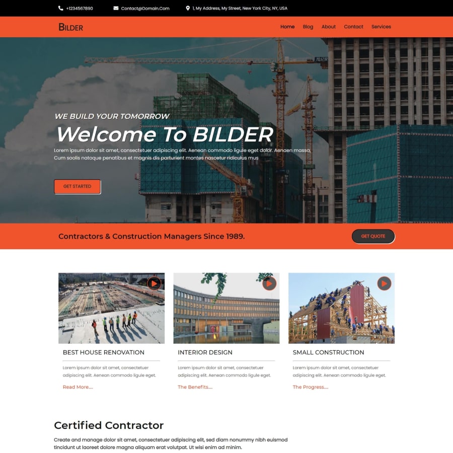FREE Website Builder Theme Bilder
