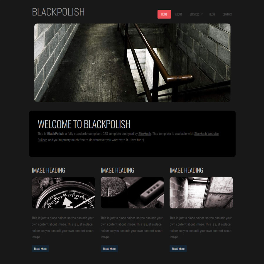 FREE Website Builder Theme BlackPolish