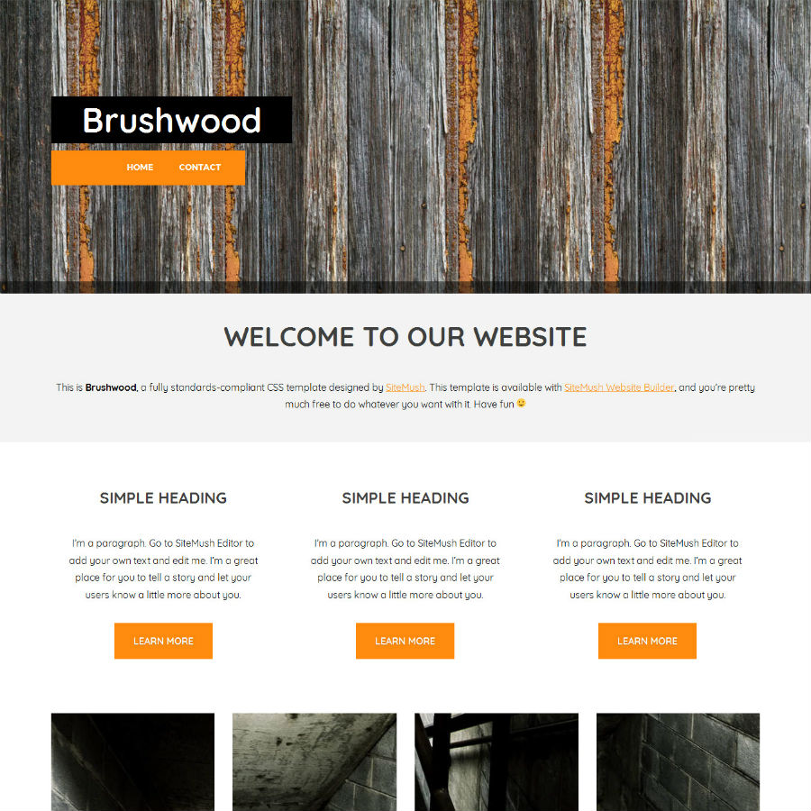FREE Website Builder Theme Brushwood