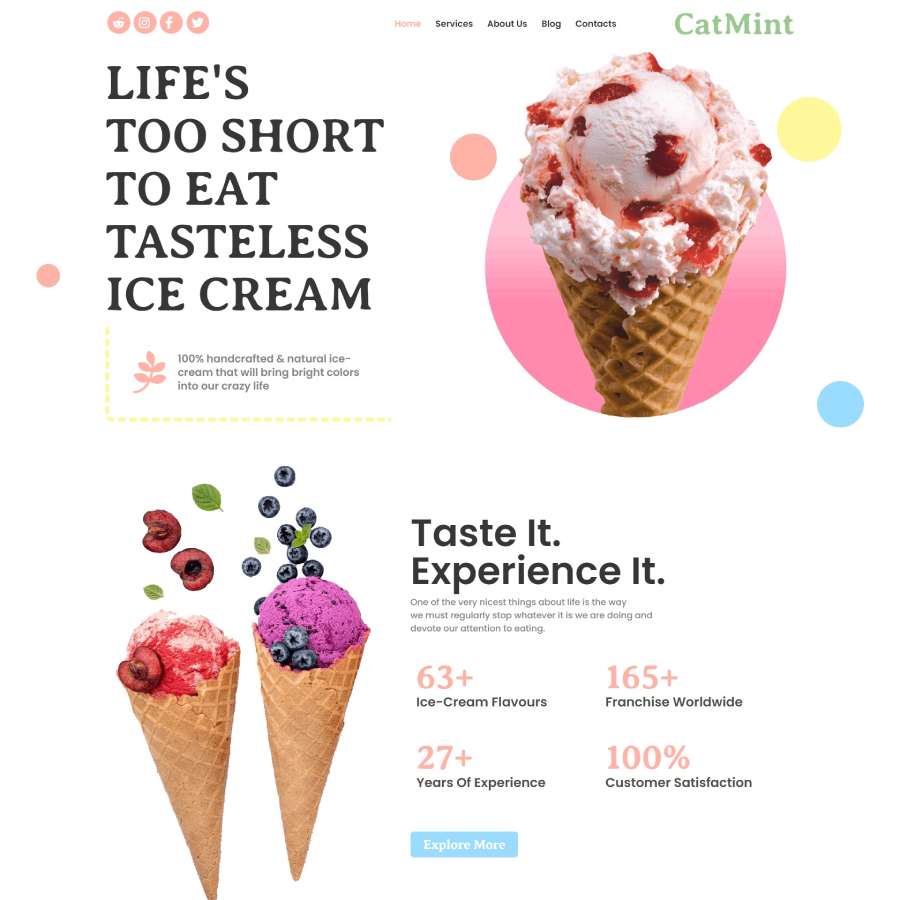 FREE Website Builder Theme Catmint