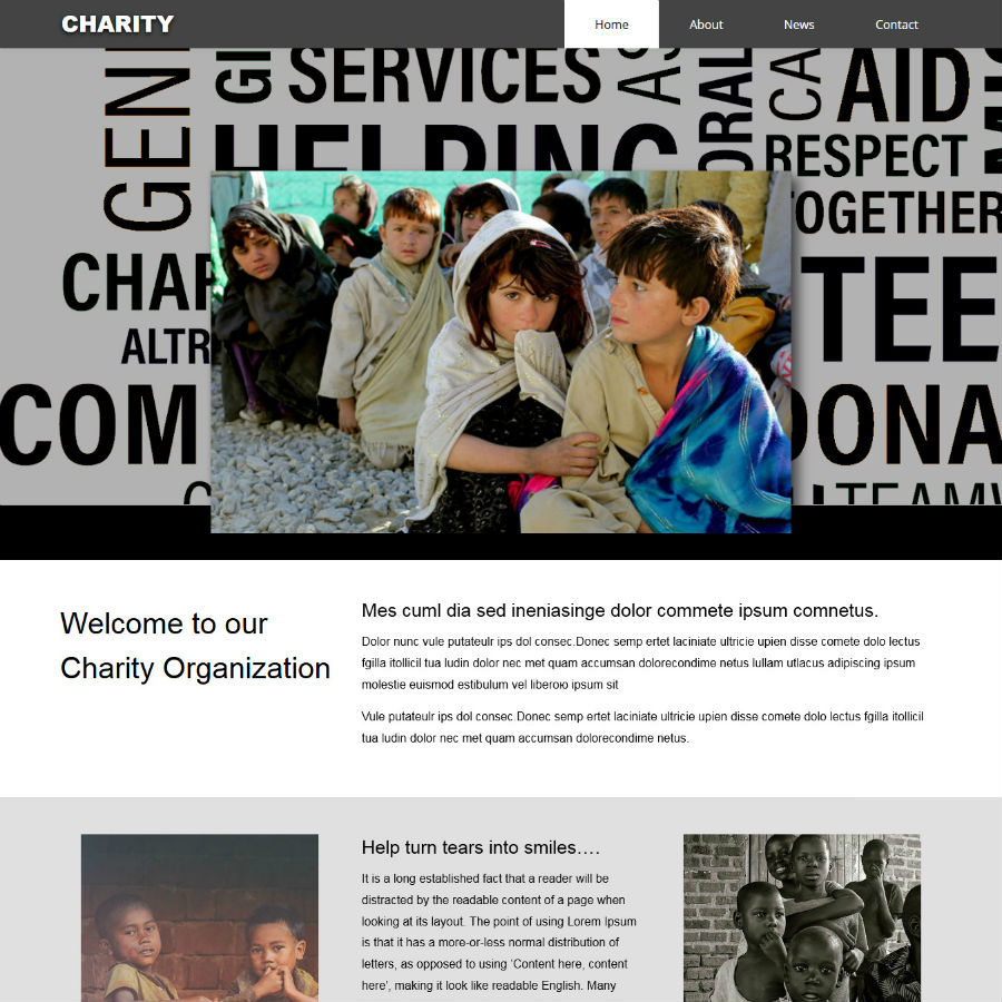 FREE Website Builder Theme Charity