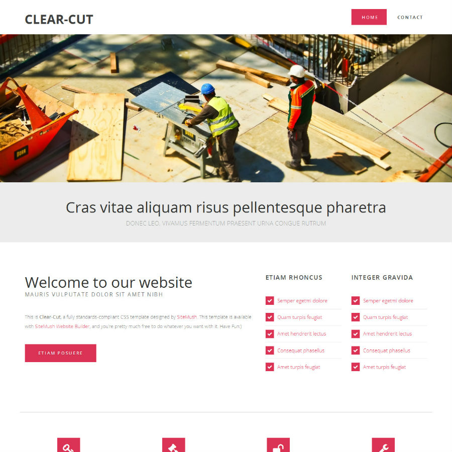 FREE Website Builder Theme Clear Cut
