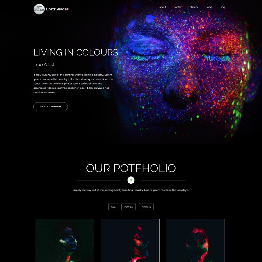 FREE Website Builder Theme Colorshades