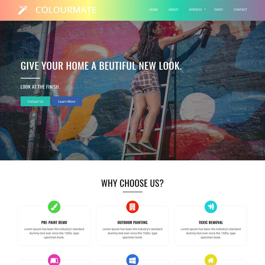 FREE Website Builder Theme Colourmate