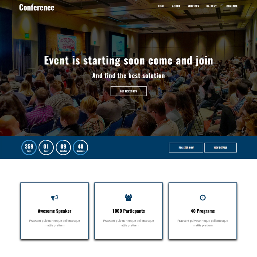 FREE Website Builder Theme Conference