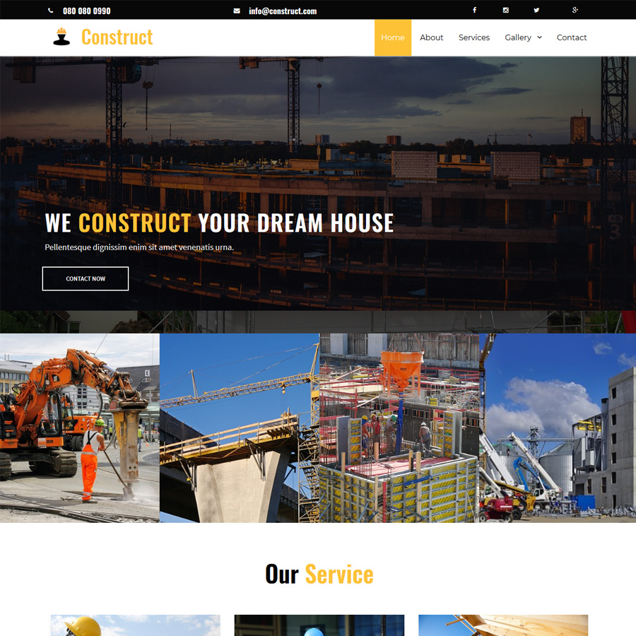 FREE Website Builder Theme Construct