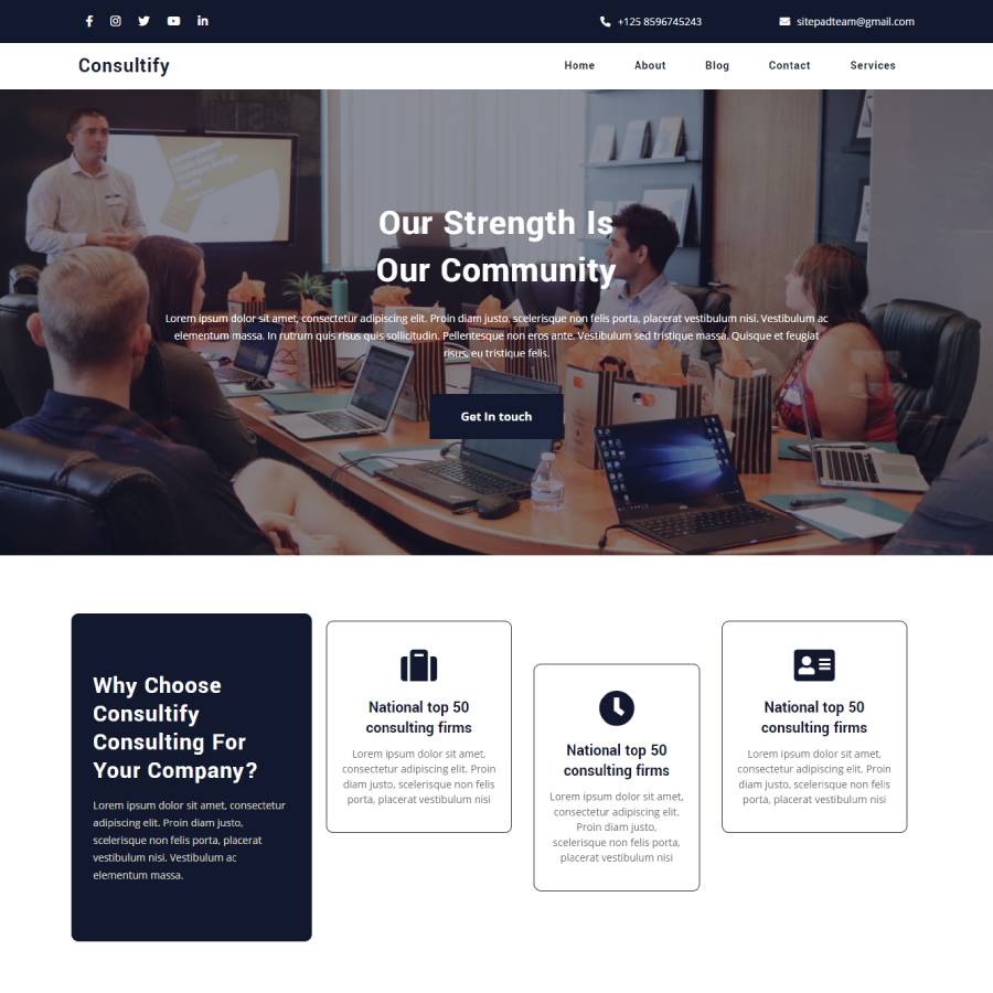 FREE Website Builder Theme Consultify