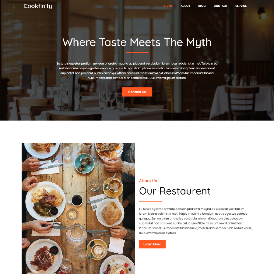 FREE Website Builder Theme Cookfinity