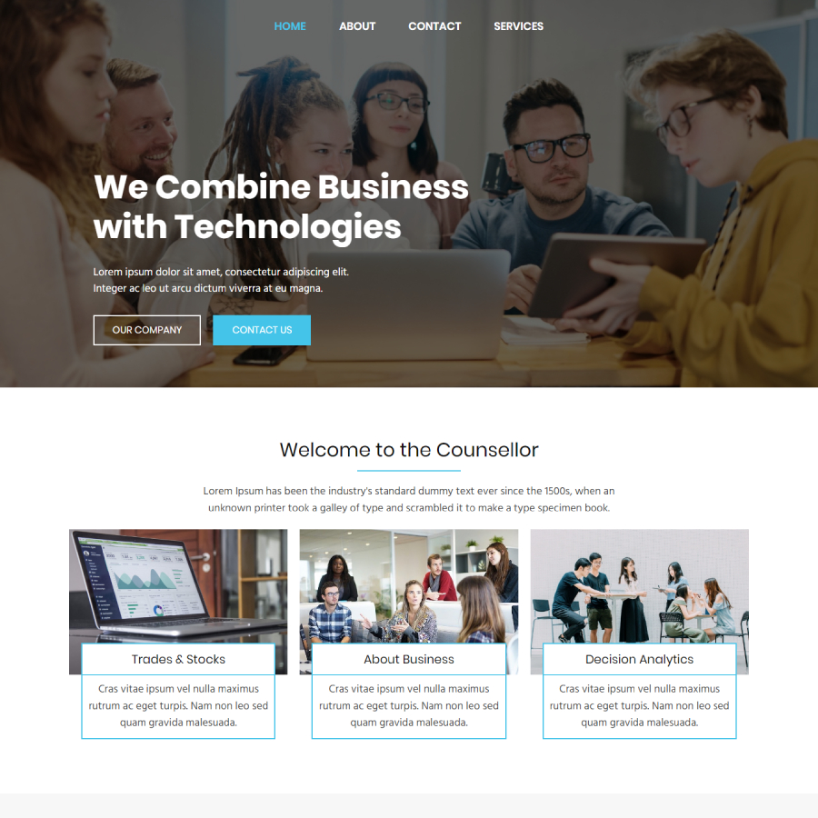 FREE Website Builder Theme Counsellor