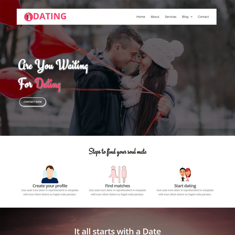 FREE Website Builder Theme Dating