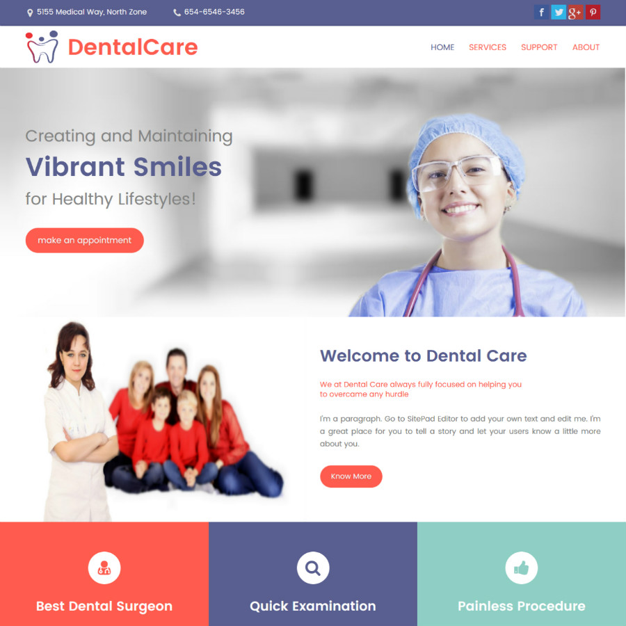 FREE Website Builder Theme DentalCare