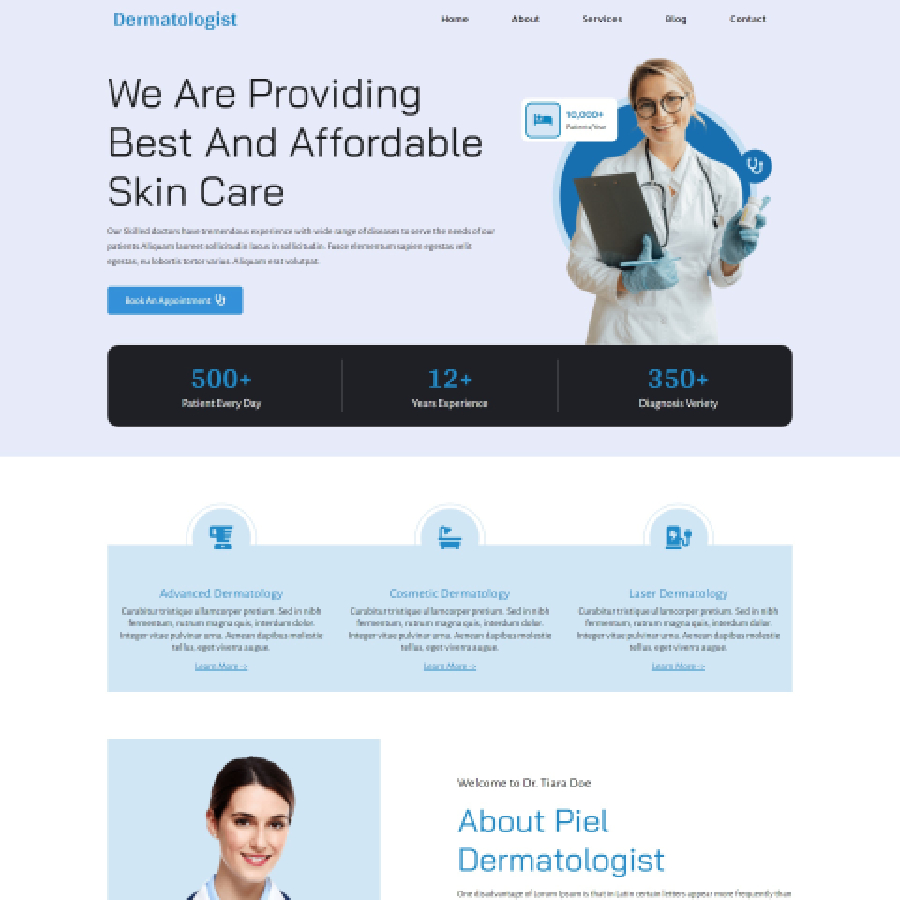 FREE Website Builder Theme Dermatologist