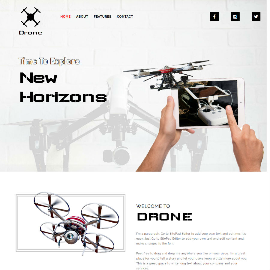 FREE Website Builder Theme Drone