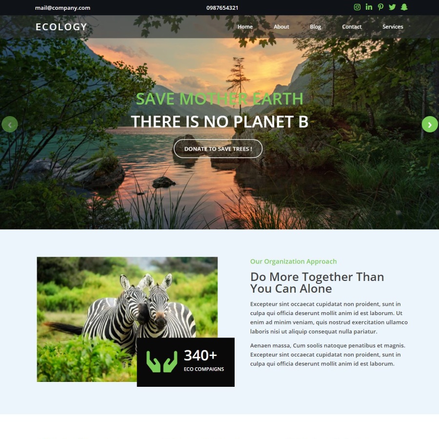 FREE Website Builder Theme Ecology