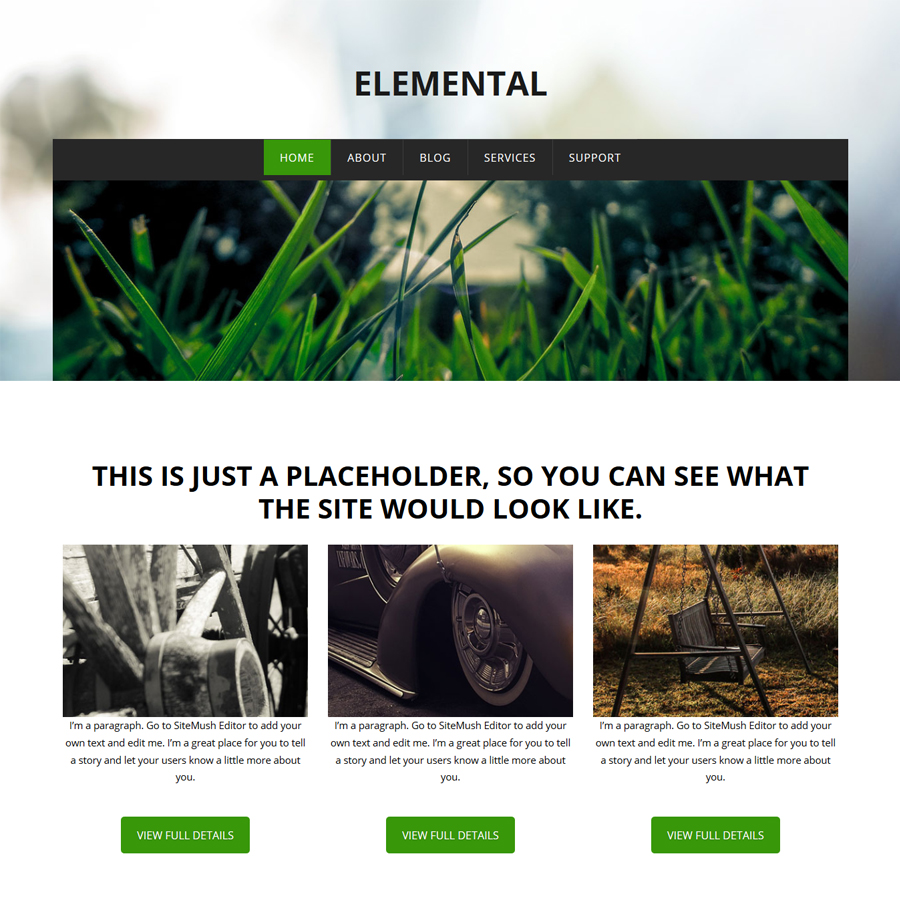 FREE Website Builder Theme Elemental
