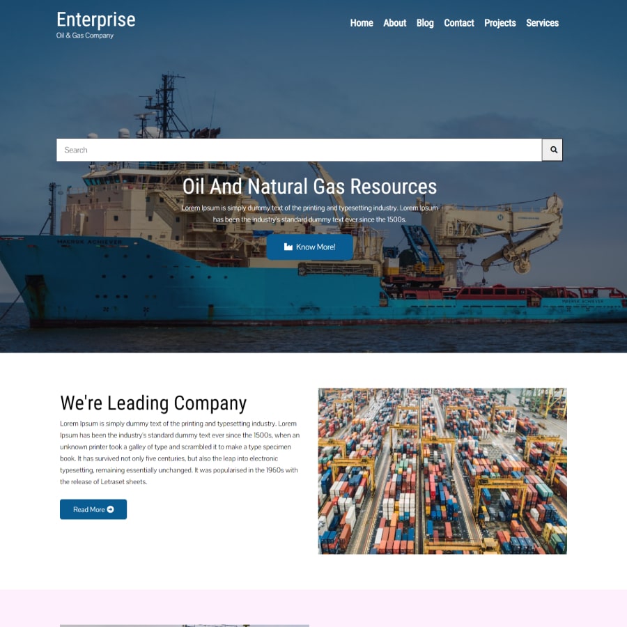 FREE Website Builder Theme Enterprise