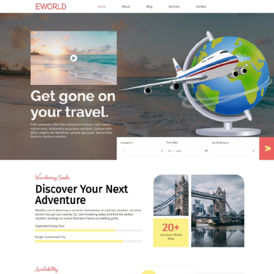 FREE Website Builder Theme E-World