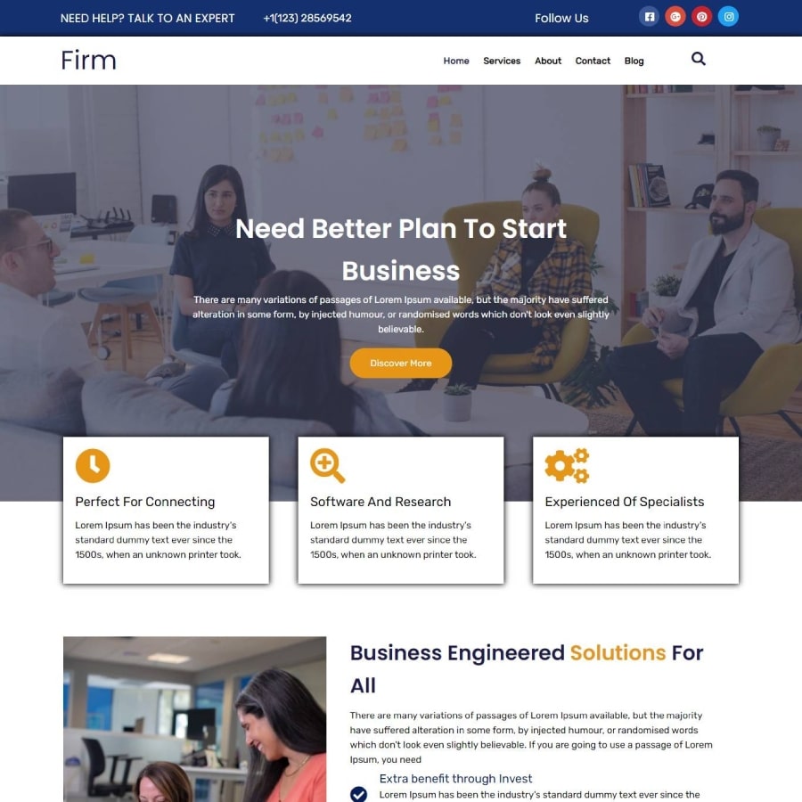 FREE Website Builder Theme Firm