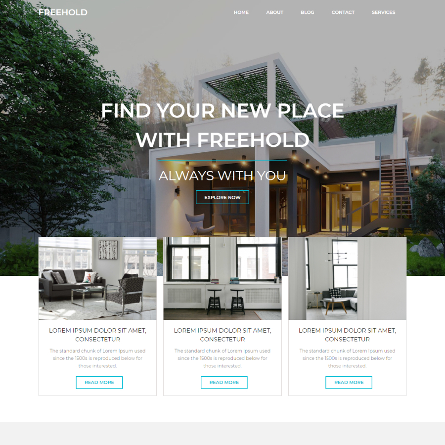 FREE Website Builder Theme Freehold