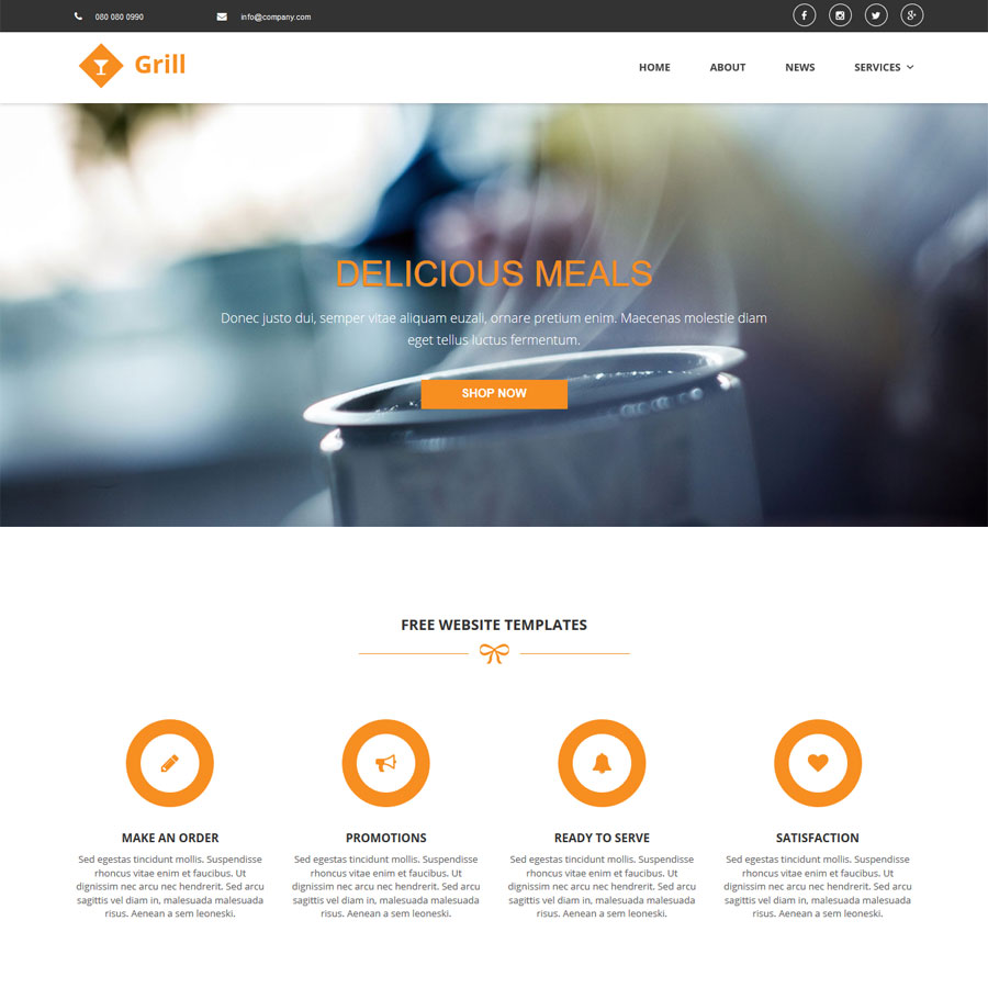 FREE Website Builder Theme Grill