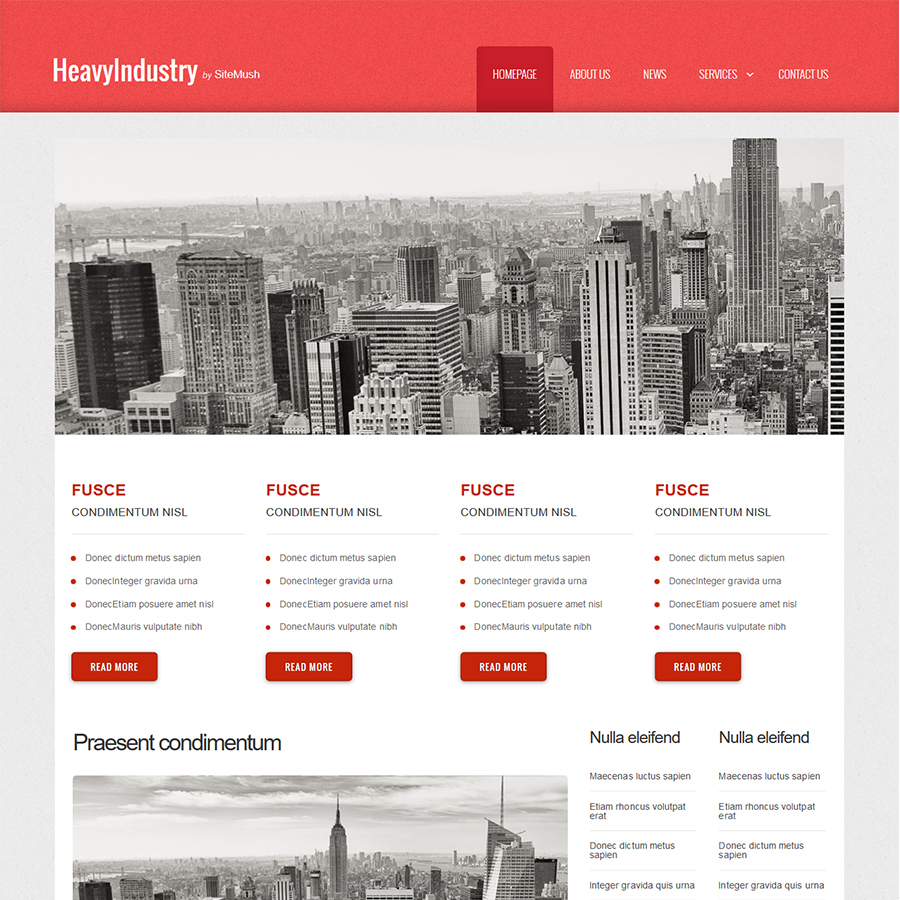 FREE Website Builder Theme HeavyIndustry