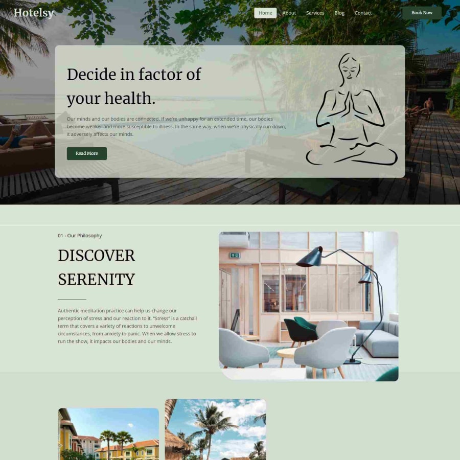 FREE Website Builder Theme Hotelsy