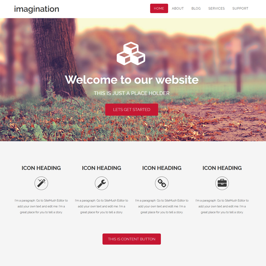 FREE Website Builder Theme Imagination