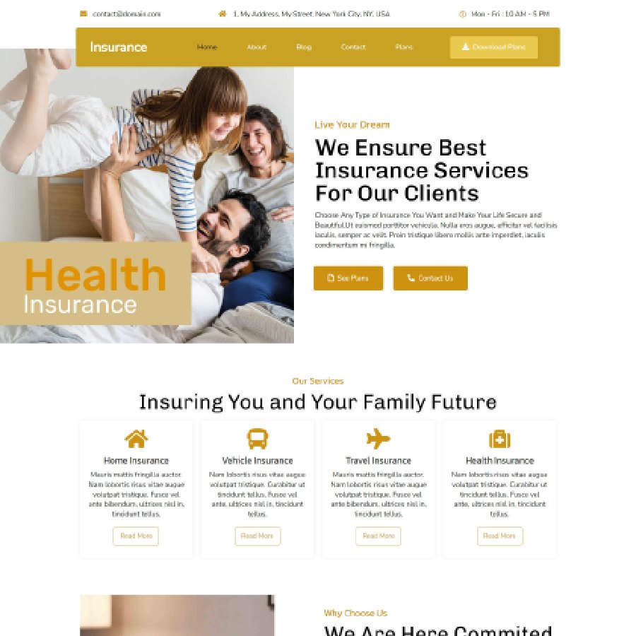 FREE Website Builder Theme Insurance