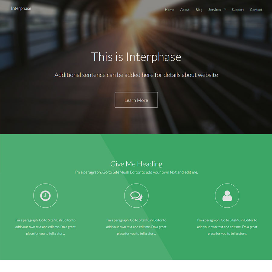 FREE Website Builder Theme Interphase