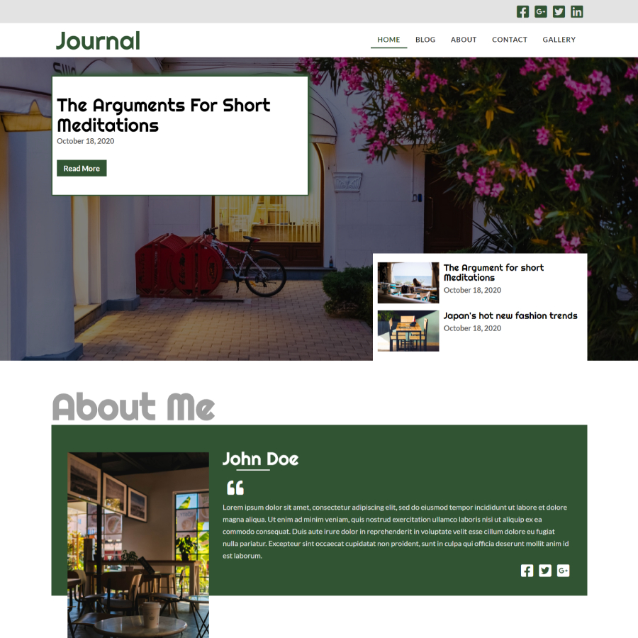 FREE Website Builder Theme Journal