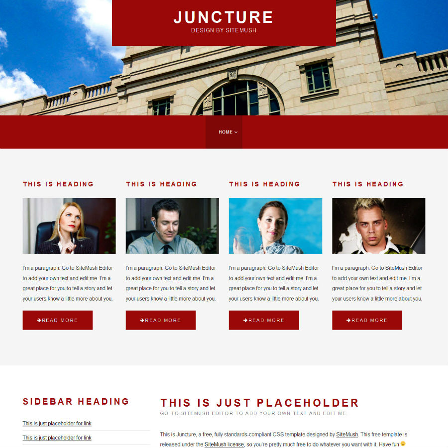 FREE Website Builder Theme Juncture