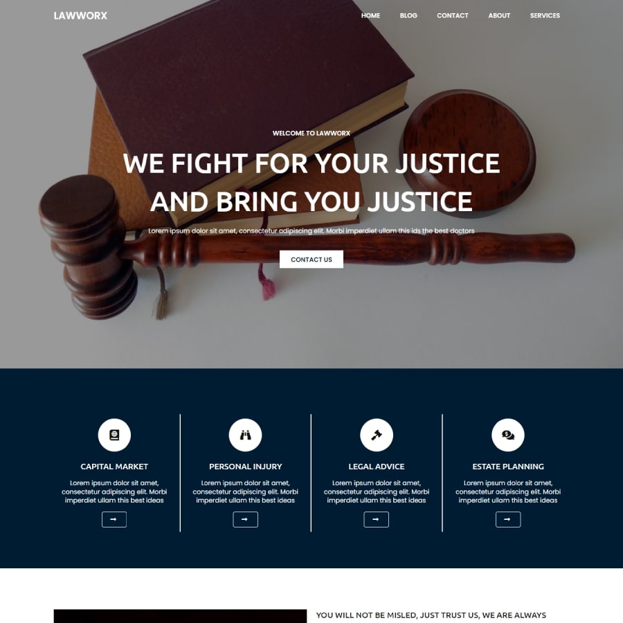 FREE Website Builder Theme Lawworx