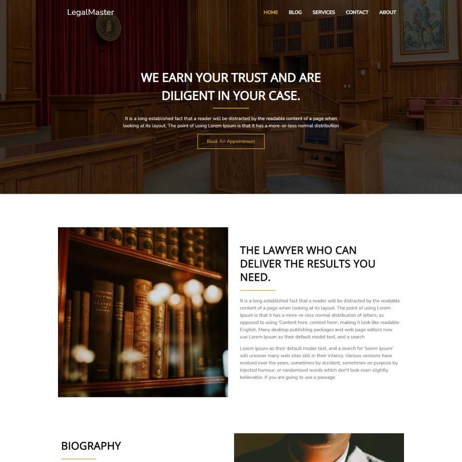 FREE Website Builder Theme LegalMaster