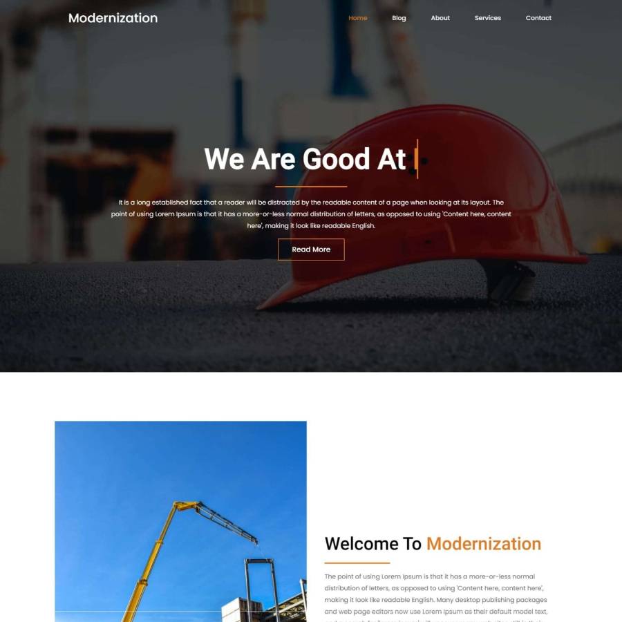 FREE Website Builder Theme Modernization
