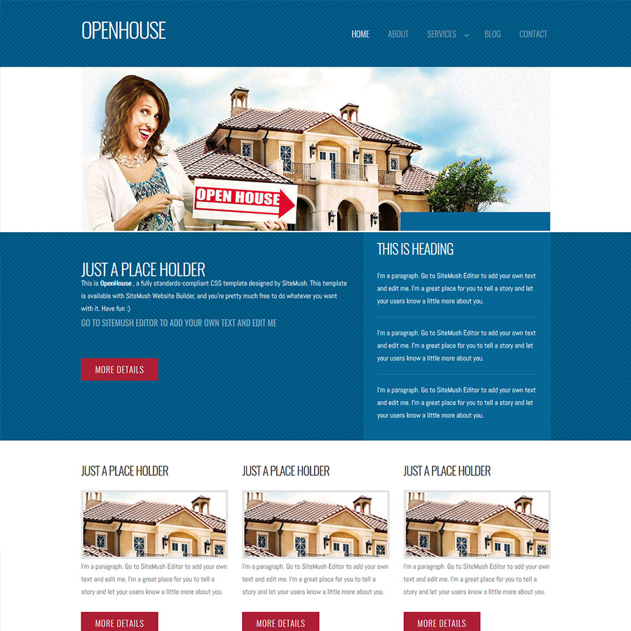FREE Website Builder Theme OpenHouse