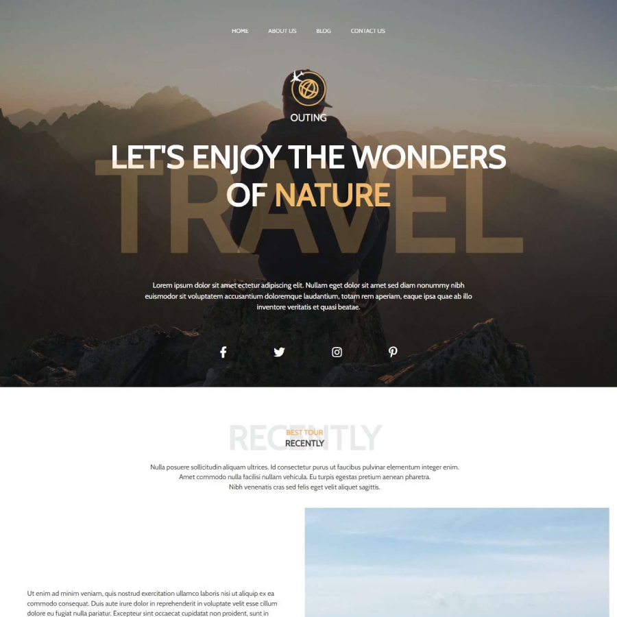 FREE Website Builder Theme Outing