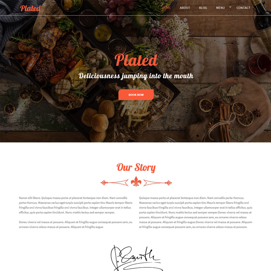 FREE Website Builder Theme Plated