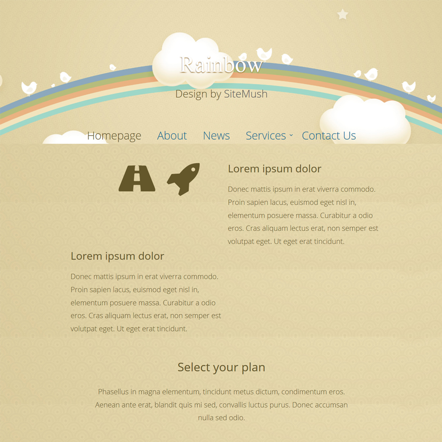 FREE Website Builder Theme Rainbow