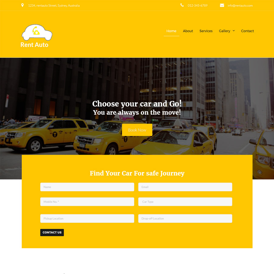 FREE Website Builder Theme Rent Auto
