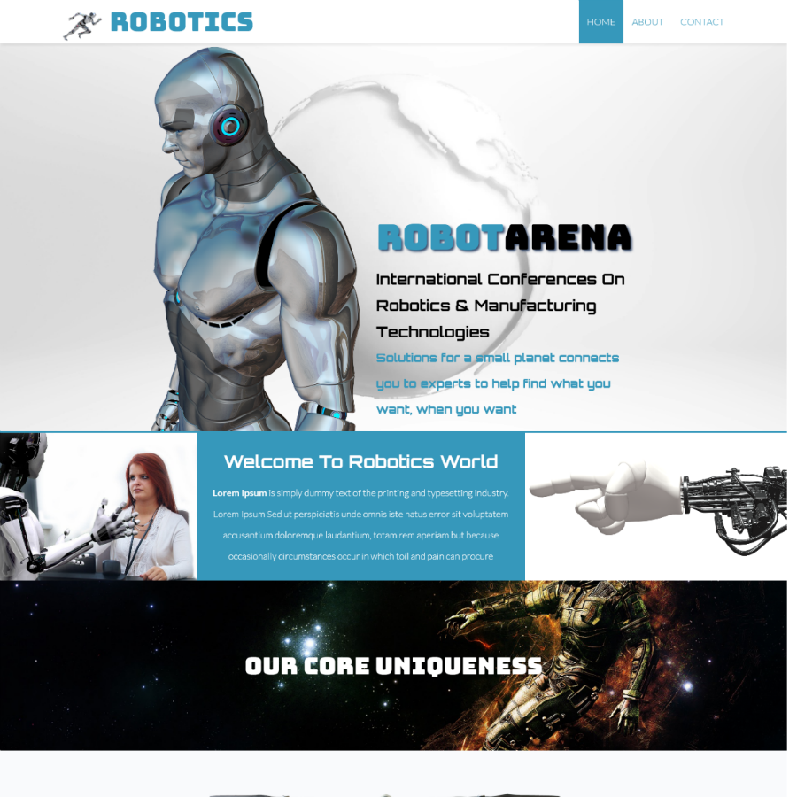 FREE Website Builder Theme Robotics