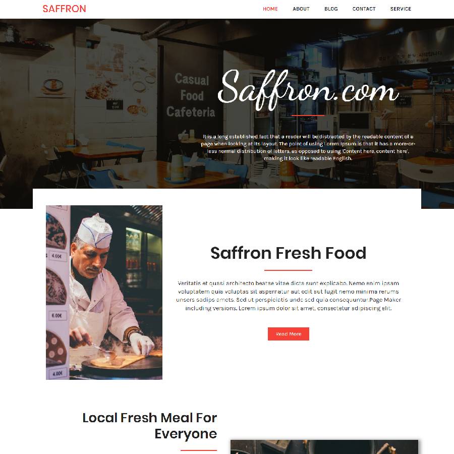 FREE Website Builder Theme Saffron