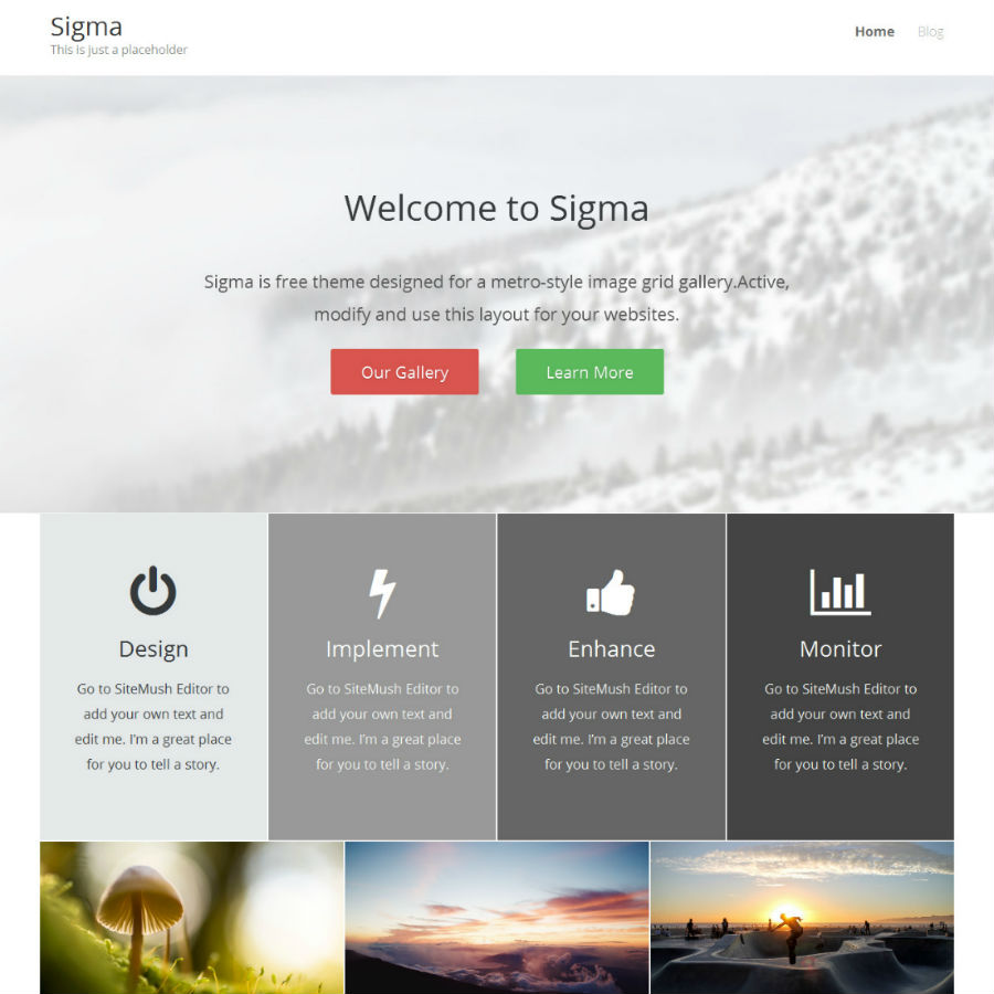 FREE Website Builder Theme Sigma