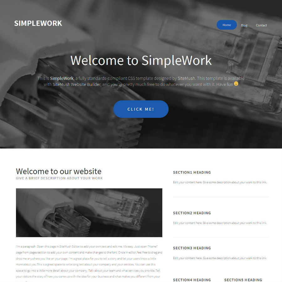 FREE Website Builder Theme Simplework