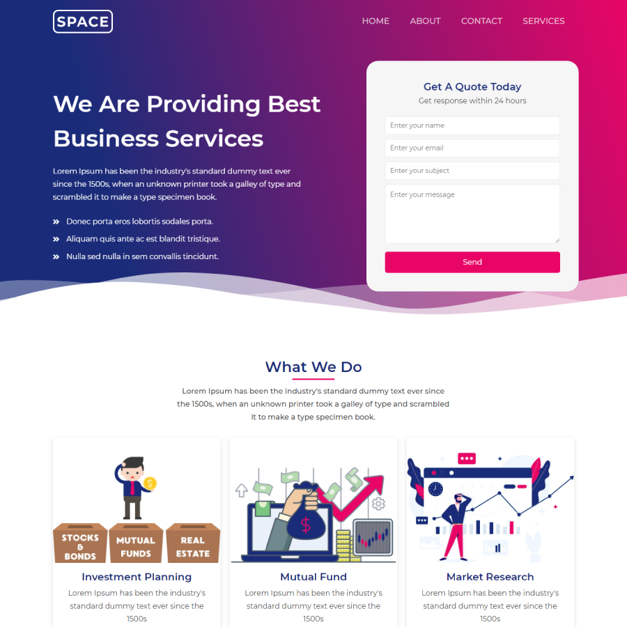 FREE Website Builder Theme Space