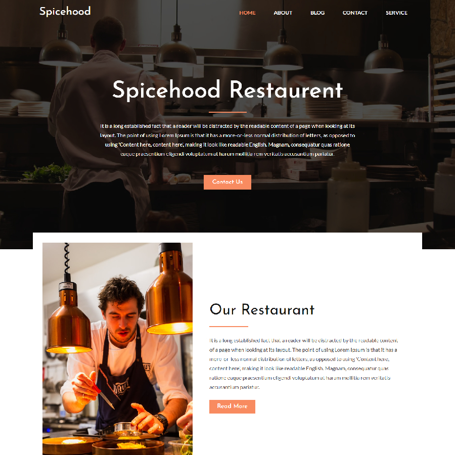 FREE Website Builder Theme Spicehood