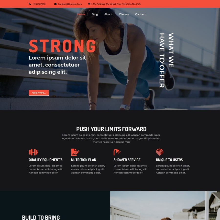 FREE Website Builder Theme Strong