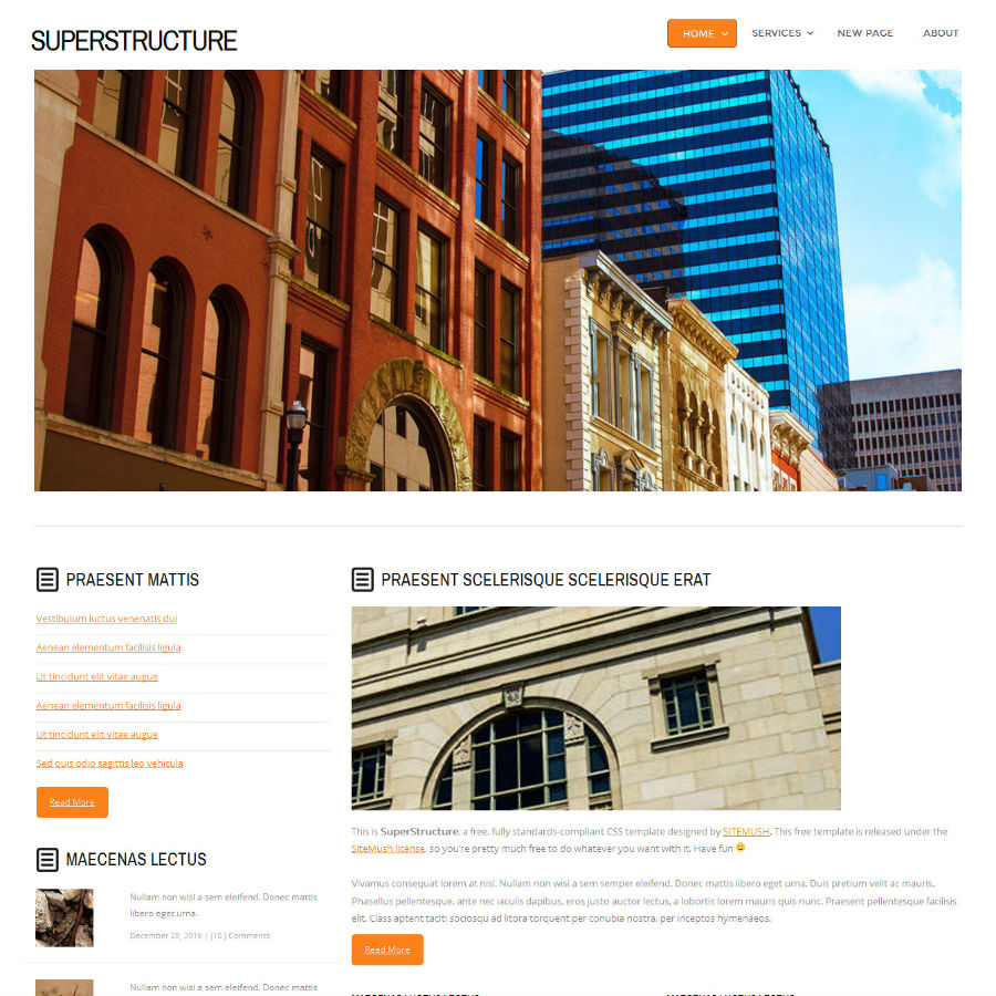 FREE Website Builder Theme SuperStructure
