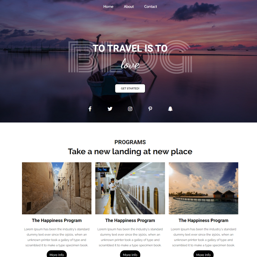 FREE Website Builder Theme Travelagency