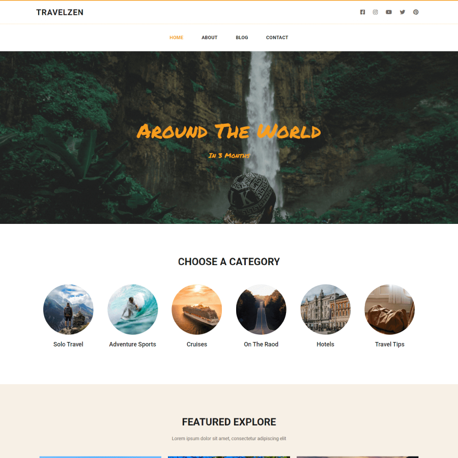 FREE Website Builder Theme Travelzen